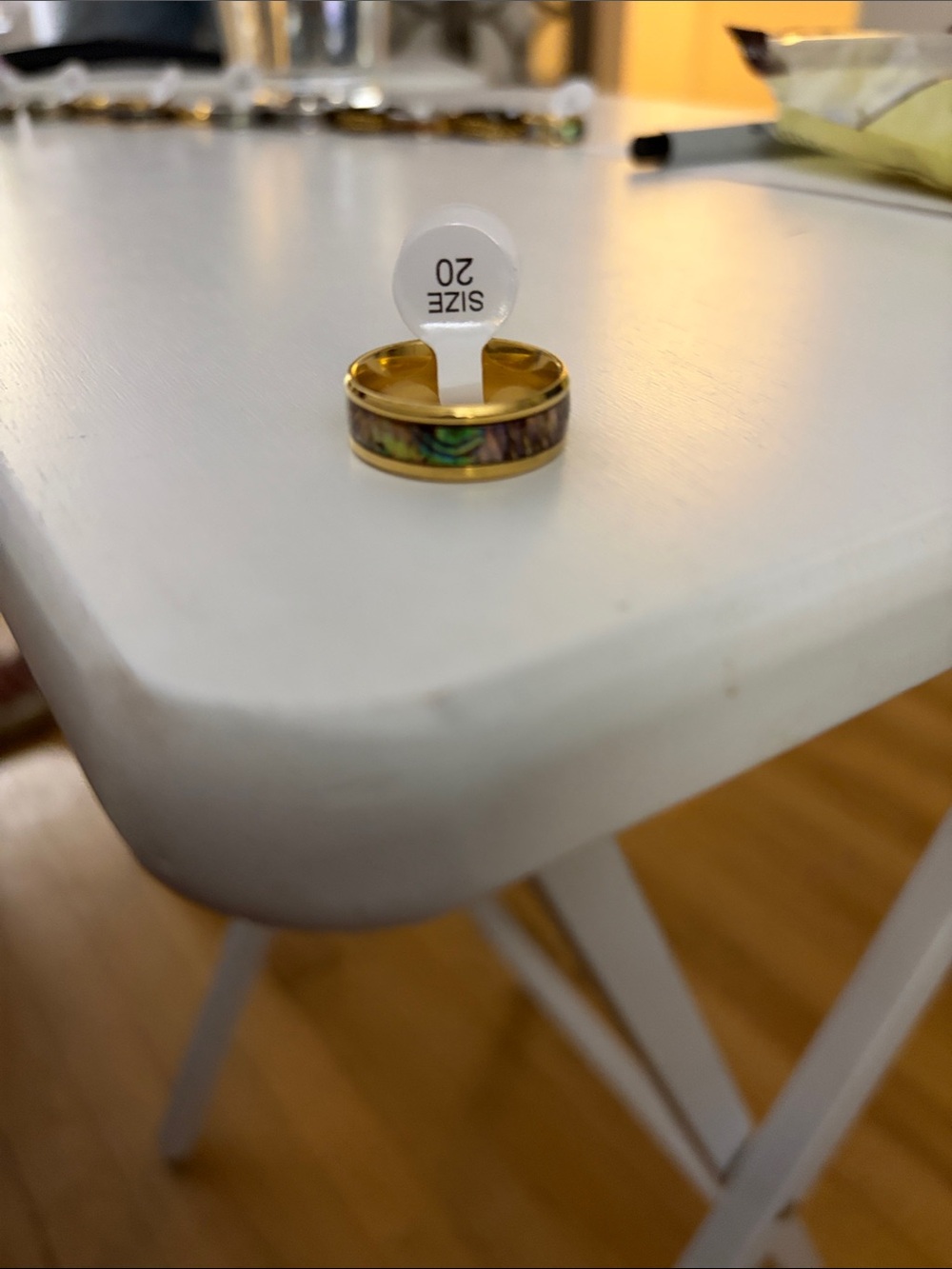 Women gold with design ring